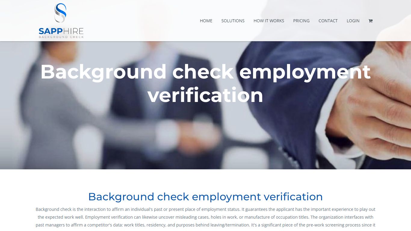 Background check employment verification